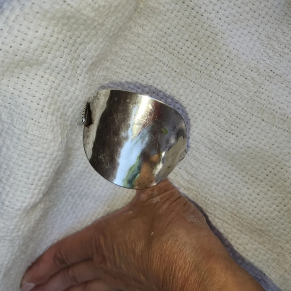 Handmade 80s Silver spoon Artisan bracelet - Picture 7 of 11